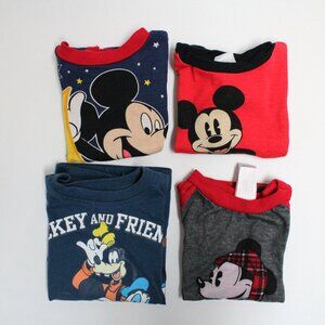 4 Mickey Mouse Shirt Lot - Various Sizes - Wear - Play - Arts - Crafts